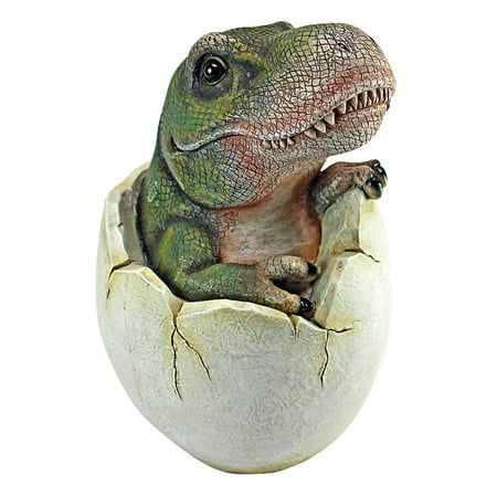 Design Toscano Baby Tyrannosaurus Rex Dino Egg Statue