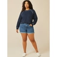 thumbnail image 5 of Free Assembly Women’s Rolled Cuff Jean Shorts, 4” Inseam, Sizes 0-22, 5 of 7