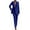 Blue, variant on Womens Fall Fashion 2 Piece Blazer Sets Slim Fitted Business Work Single Breasted Blazers Jacket and Pencil Pants Suits Set(Beige,XL)