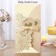 thumbnail image 1 of Tarjeta de invitación de boda cortada con láser, tarjeta de felicitación de corazón de amor rosa, personalizada con cinta, decoración de boda, suministros para fiestas, 50 unidades, 1 of 4