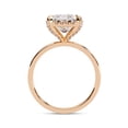 thumbnail image 4 of AFFY Halo Solitaire Engagement Ring for Women, 2.20 Carat (ctw) Princess and Round Cut Lab Grown Diamond Ring In 14K Rose Gold Over Sterling Silver F-G-H, SI Quality Gifts For Her Ring Size-6.5, 4 of 7