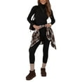thumbnail image 2 of Women'S 2 Piece Knitted Base Layer Sets High Neck Pullover Long Sleeve Top & Leggings Black XL, 2 of 8