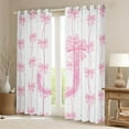 thumbnail image 2 of Manfei Initial Letter J Black Out Curtains,Kawaii Bowtie Ribbon Curtains Pack of 2 (42x63 Each),Girls Pink Bow Knot Bedroom Curtains For Girl Kids,Breathable Bedroom Decoration, 2 of 6