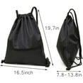 thumbnail image 3 of Drawstring Backpack Waterproof Cinch Sack With Zipper Pocket - 17X20 Inch Orange Gym Bag For Sports, Travel, Shopping, School - Lightweight Drawstring Bag With Adjustable Straps, 3 of 3