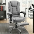 thumbnail image 3 of YODOLLA Ergonomic Reclining Office Chair Adjustable Height Computer Chair Big and Tall Executive Swivel Fabric Chair With Footrest for Office, Home,Gray, 3 of 9
