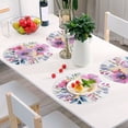 thumbnail image 6 of Ryvnso Flower Bouquet Round Plate Mats Dining Table Placemat Set of 6 for Holiday Decoration, 6 of 7