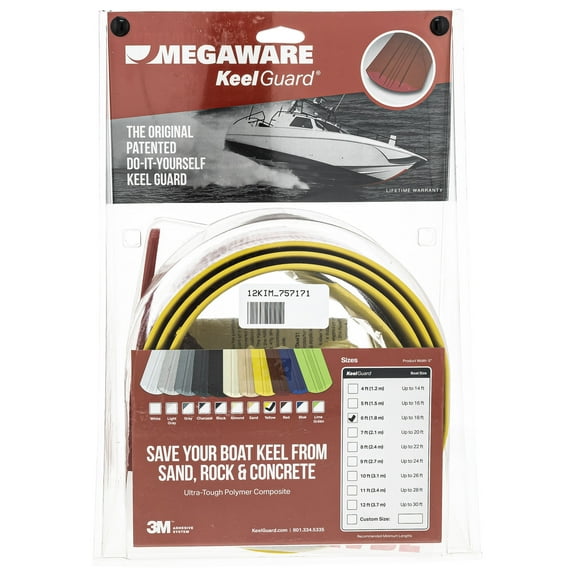 Megaware 757171 Yellow 6' Keel Guard Boat Life Protector
