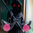 thumbnail image 4 of Halloween Costume Cosplay Masquerade Light-Up Led Glowing Glasses Demon Costume Red LED Party Glasses Eyes Props Glow Luminous, 4 of 5