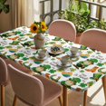 thumbnail image 3 of Saint Patrick's Day Table Cloths for 3 Foot Rectangle Tables, Gnomes Hats Boots Clovers Leaves Patio Waterproof Elastic Fitted Tablecloths, Washable Rectangular Table Cover for Camping, 3 of 8