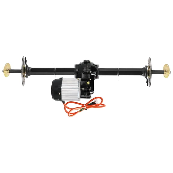 40" Rear Axle Kit with 36V 1000W Brushless Motor & Differential Gearbox,4 Stud Wheel Hubs, Brake Disc for Go Kart ATV UTV Drift Trike Golf Cart Buggy 4 Wheelers Karting Dolly Cart Mower DIY Projects