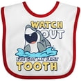 thumbnail image 3 of Inktastic Watch out I've Got My First Tooth Boys or Girls Baby Bib, 3 of 4