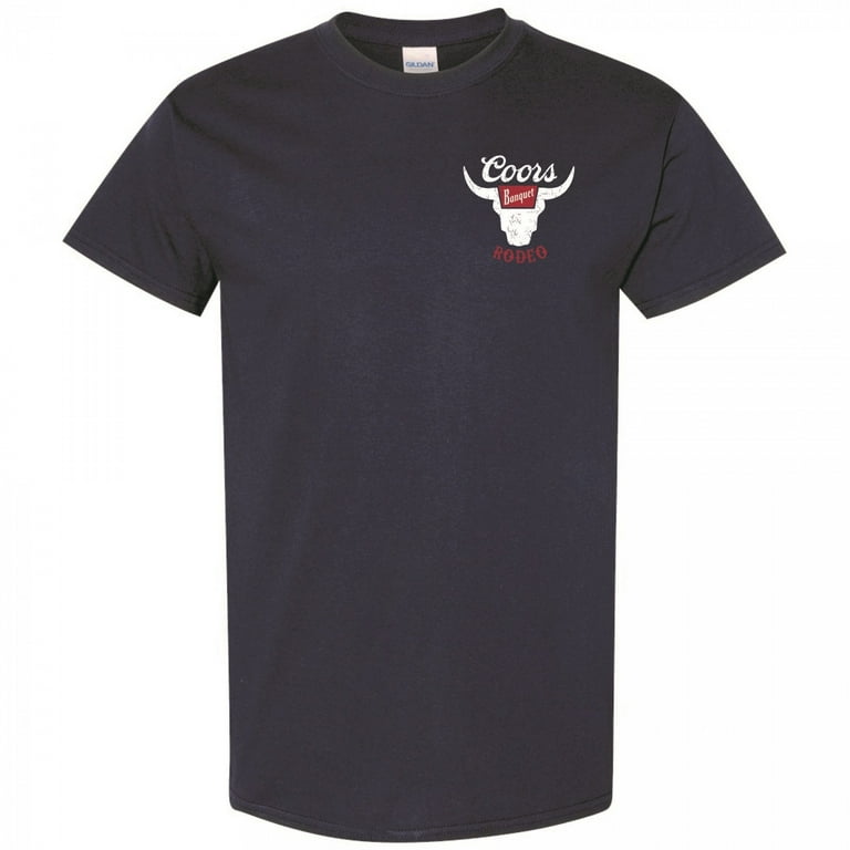 Chevon Tシャツ　Banquet Coors Banquet Rodeo Navy Blue Colorway T-Shirt-Medium - Walmart.com