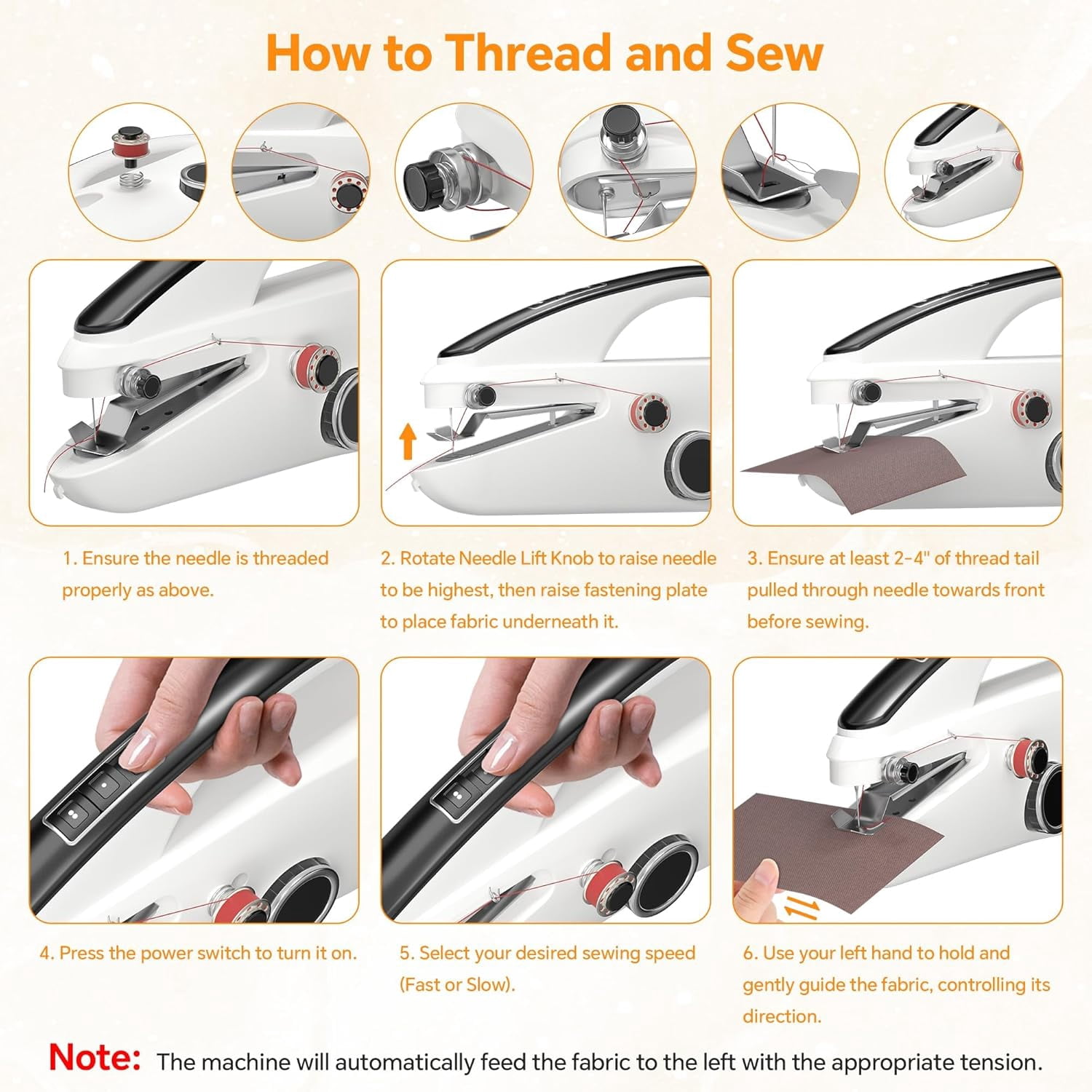 Sewing Machine Heavy Duty & Portable, 2-Speed Mini Sewing Machine with Sewing Kit & Storage Bag for Beginners, Adults, DIY, Home, Travel, Quick Clothing Repairs