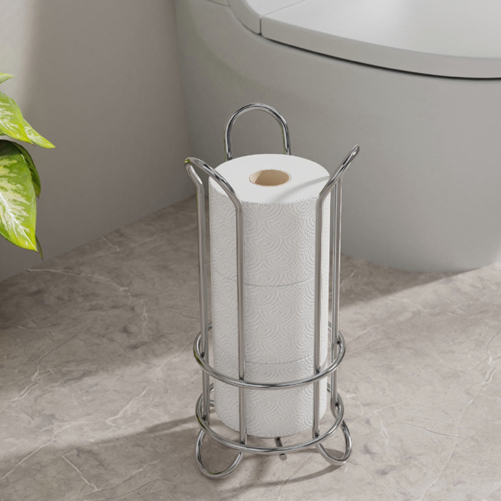 Gnmfd Paper Towel Holder Toilet Paper Rack Metal Tissue Organizer for Bathroom Kitchen, Freestanding Over the Toilet Storage, Bathroom Storage Cabinet, Countertop Storage Essentials