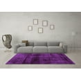 thumbnail image 3 of Ahgly Company Indoor Square Abstract Purple Modern Area Rugs, 5' Square, 3 of 4