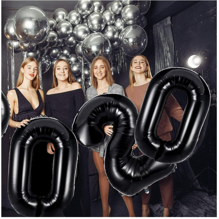 Black number balloons deals
