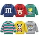 thumbnail image 3 of Sudadera con cuello redondo y manga larga con patrón de animales de dibujos animados24M hsxn, 3 of 3