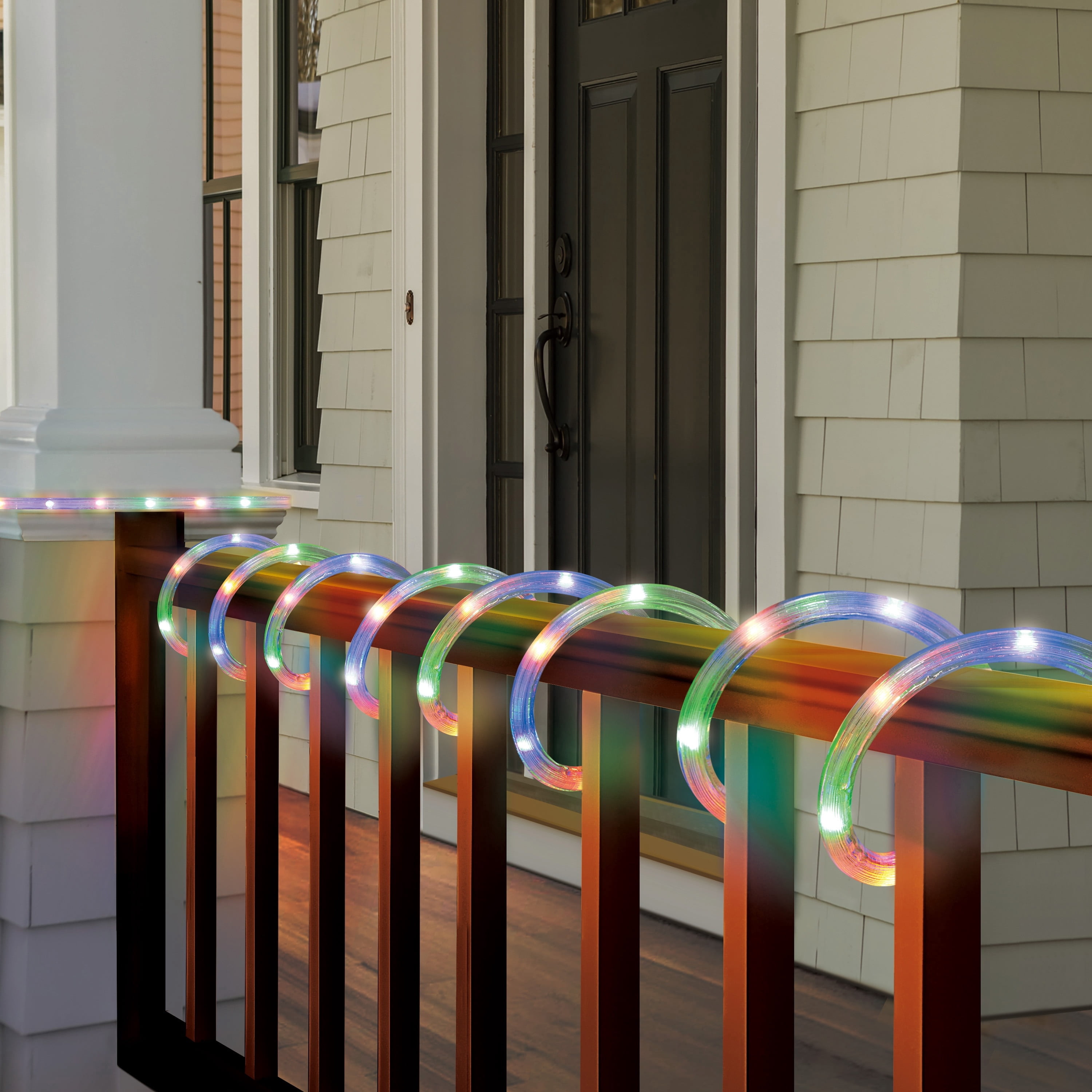 Indoor/Outdoor LED Super Bright Christmas Rope Lights, Multicolor, White Wire, 18', by Holiday Time