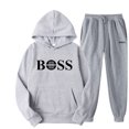 thumbnail image 3 of Conjunto de ropa deportiva para hombre y mujer, sudadera con capucha y pantalones con cordón, ropa deportiva de otoño, 2 piezas, 3 of 5