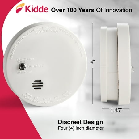 Kidde Fire Sentry Micro Profile 3 Year Smoke Alarm, 9 Volt Battery