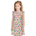 thumbnail image 1 of Balery Tulips Flowers Camisón de princesa para niñas, pijama de algodón con mangas abullonadas, suave y bonito.-Large, 1 of 6