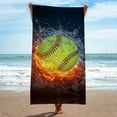 thumbnail image 2 of PHIGZNT Microfiber American Flag Baseball Beach Towel 4th of July - 30"x60" Large Beach Towel Cool Quick Fast Dry Absorbent Lightweight Sand Free Bath Towels, 2 of 5