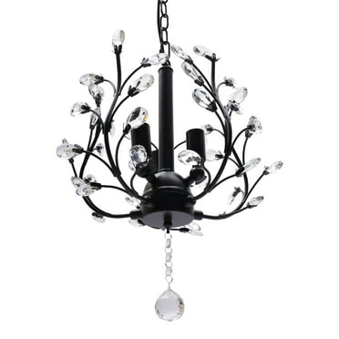 Vintage 3 Light Small Crystal Chandelier Fixture Pendant Hanging Lamp Kitchen