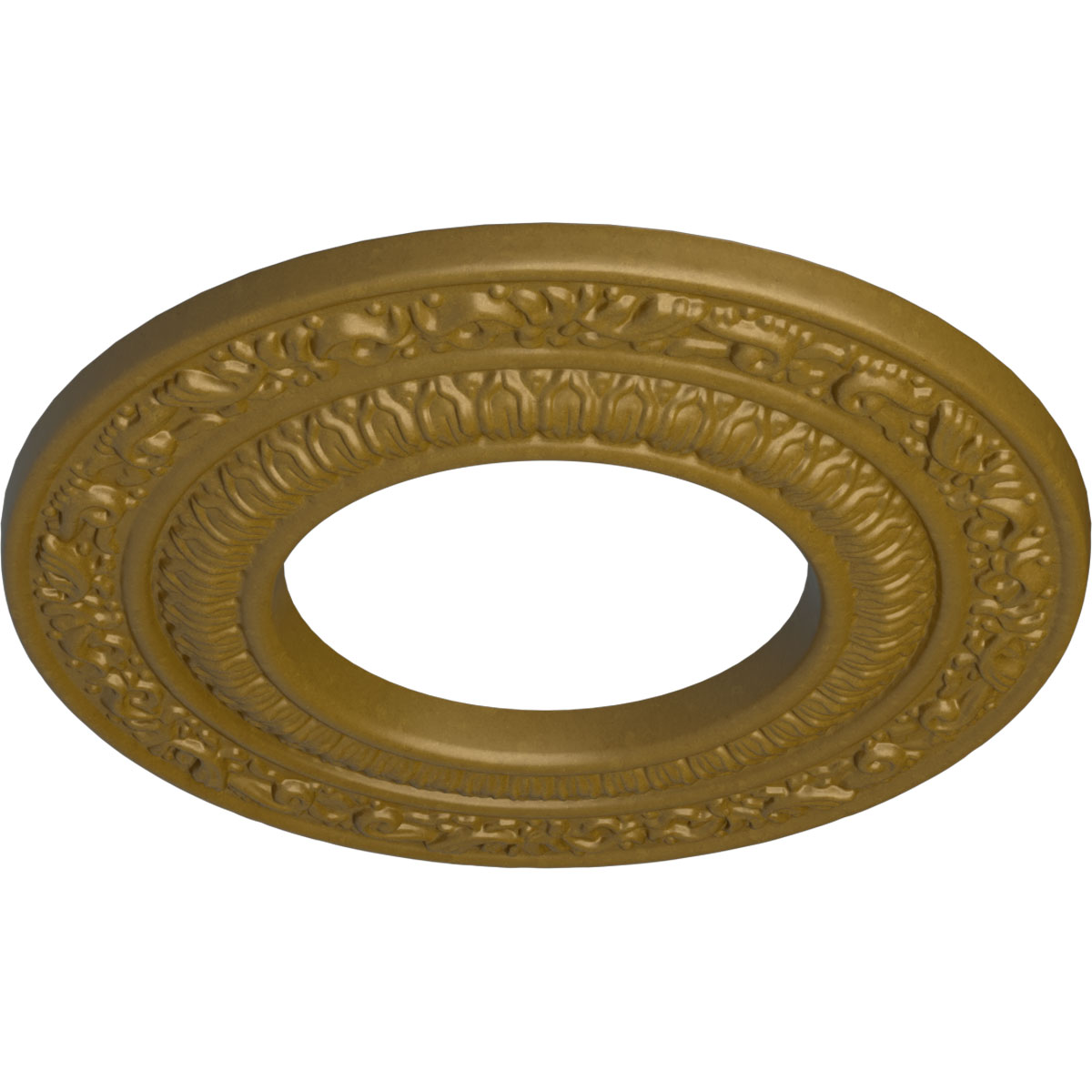Ekena Millwork 8 1/8"OD x 4 1/8"ID x 1/2"P Andrea Ceiling Medallion (Fits Canopies up to 4 1/8"), Hand-Painted Gold - image 2 of 4