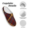 thumbnail image 5 of Lsque Buffalo Check Plaid Pattern Womens Comfort Cotton on Scuff With Memory Foam and Anti-skid Sole Slipper-44/45, 5 of 7