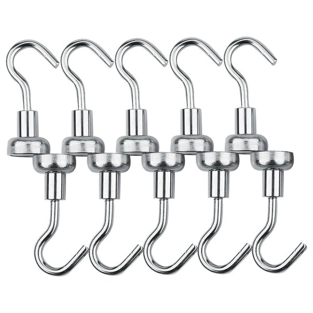 HLONK Lot de 10 Crochets Magnétiques Robustes 10MM Crochets de Suspension pour Intérieur Parfaits pour Organisation et Solutions de Rangement