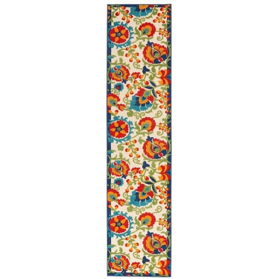 Pemberly Row 2'3" x 12' Multicolor Outdoor Indoor/Outdoor Rug