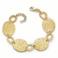 thumbnail image 1 of 925 Sterling Silver Gold Plated 1 Inch Bracelet Fancy, 1 of 6