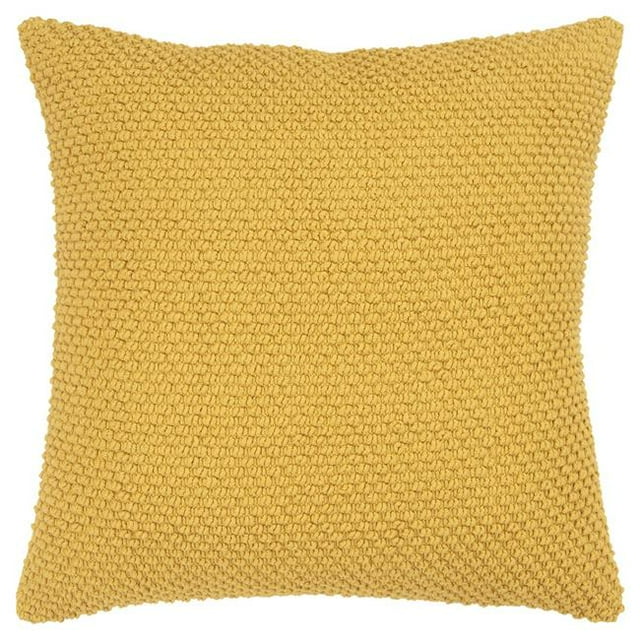 HomeRoots 403130 Coussin Décoratif Moderne Texturé en Nubby Jaune