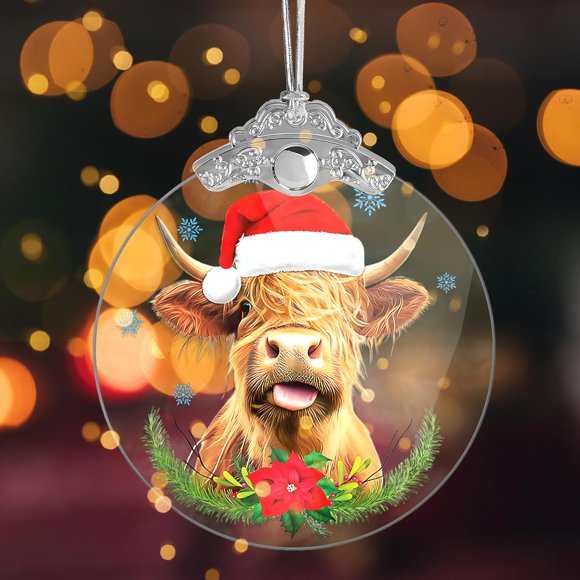 MISSUNNY Family Christmas Ornaments 2024: Funny & Highland Cow Ornaments for Christmas Tree, Unique Gifts for Men, Under $25, White Elephant Gifts