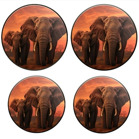 

Bahomeck Gas Stove Burner Cover Set Of 4 Two Elephants Standing In The African Savannah Metal Electric Stove Burner Covers Protecting Gas Stoves Kitchen Decor，8 Inch And 10 Inch