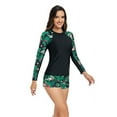 thumbnail image 2 of Women's Rash Guard 2-Piece UPF50+ Sun Protection Long Sleeve Swimsuit Top Swim Shirt and Shorts for Women Swimsuit Set, 2 of 6