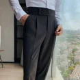 thumbnail image 4 of Pantalones de verano para hombre de Office 9, pantalones de trabajo negros rectos, pantalones de traje para hombre, ropa de estilo coreano china de alta calidad para hombre, 4 of 5