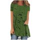 thumbnail image 1 of Tops Cortos para Mujeres Casual Impreso Delantero Corto Espalda Larga Manga Corta Raglan Cuello Redondo Superior, 1 of 5