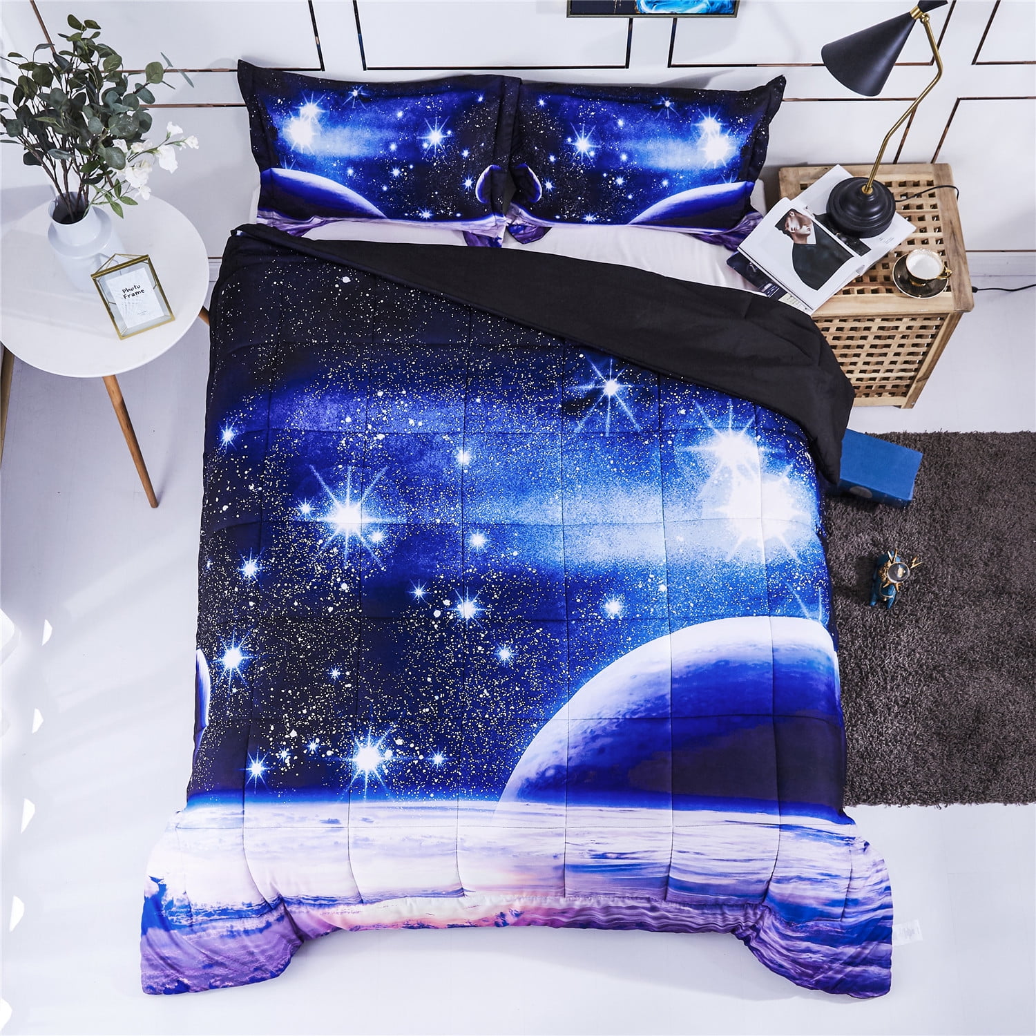 HD 3/4Pieces Duvet Cover Set For Comforter All Size Bedding Set 3D Galaxy US 