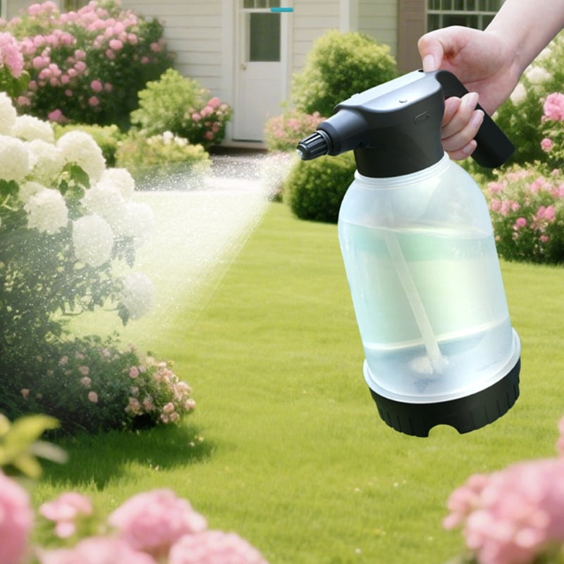 AOOOWER Ergonomic Electric 2L Watering Can For Plant Adjustable Pressure Sprayed Bottle