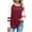 Wine, variant on Kaemgyyd Tunic Tops for Women Loose Fit Dressy Knit Sweater Fall Fashion Clothes Color Block Crewneck Long Sleeve Shirts