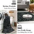thumbnail image 5 of Lahome 4'x6' Moroccan Boho Farmhouse Black Area Rug, Washable Non-Slip Low Pile Carpet with Geometric Pattern, Soft Non-Shedding Accent Rug for Living Room, Bedroom, Kitchen, Dorm & Office, 5 of 7