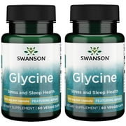Swanson Glycine - Featuring Ajipure 500 mg 60 Veg Caps 2 Pack