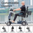 thumbnail image 4 of Heavy Duty 4 Wheel Mobility Scooters for Seniors & Adults 400lbs Capacity, Electric Powered Wheelchair Device with Full Lighting System, Long Range 500W All Terrain Fast Mobility Scooter for Travel, 4 of 11