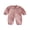 Pink, variant on RUINIXCW Infant Girl Romper Puff Long Sleeve Solid Color Fall Jumpsuit