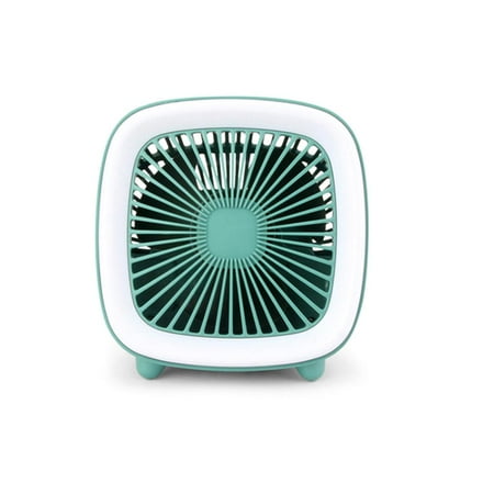 

Mini Rechargeable Portable Air Cooling Fan Cooler USB 360° Rotation Adjustable Speed LED Fan Night Light Fan Charging Desktop