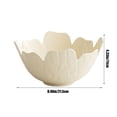 thumbnail image 4 of Plato de frutas de plástico multifuncional | Bandeja de frutos secos con diseño de pétalos | Organizador de mesa de centro para el hogar - beige o blanco | Centro de mesa duradero, ligero y, 4 of 7