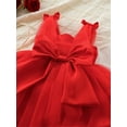 thumbnail image 7 of Toddler Puffy Tutu Dress, Baby Girls Tulle Sleeveless Princess Party Dresses, Christmas Mesh Bow Ruffle Party Wedding Pageant Gown Red 3 Months-6 Months, 7 of 7