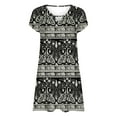 thumbnail image 3 of Enjoytime Womens Sexy Mini Dress Fashion Printed Crewneck Dresses Short Sleeve Loose Comfy Beachwear Seaside Beach Dresses for Women, 3 of 4