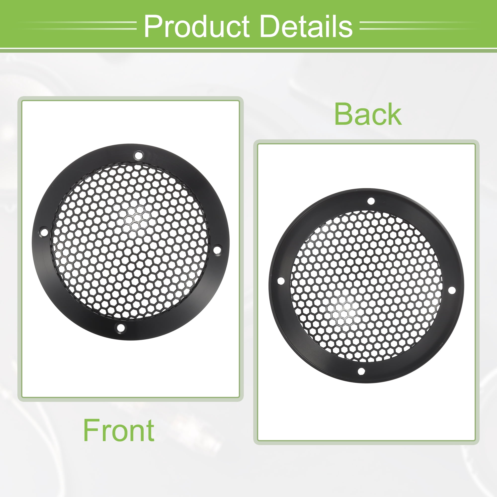 Unique Bargains Universal 3 Inch Car Speaker Grills Cover with Mounting Screws